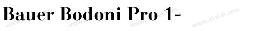 Bauer Bodoni Pro 1字体转换